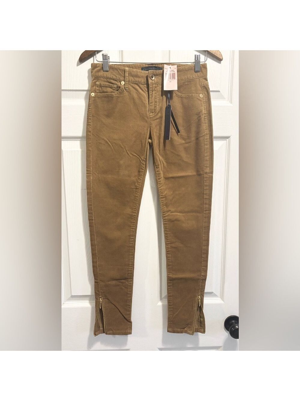 NWT Juicy Couture Ankle Zip Cords Low Rise Corduroy Pants Skinny Jeans Sz 25 NEW